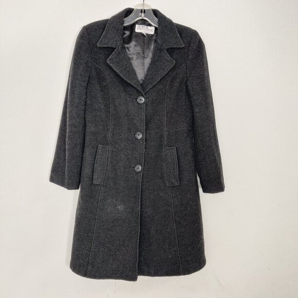 Simon Chang Jackets & Blazers - Simon Chang Women's Coat Size 9 / 10 Gray Wool Cashmere Lined Business Casual